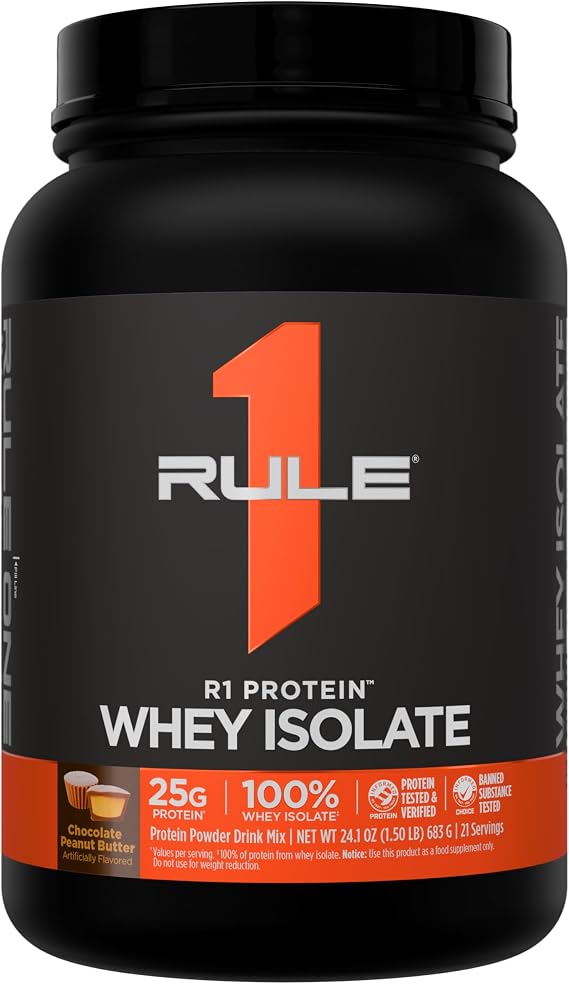 Rule 1 Proteins R1 Protein Whey Isolate, Chocolate Peanut Butter, 21 Serv