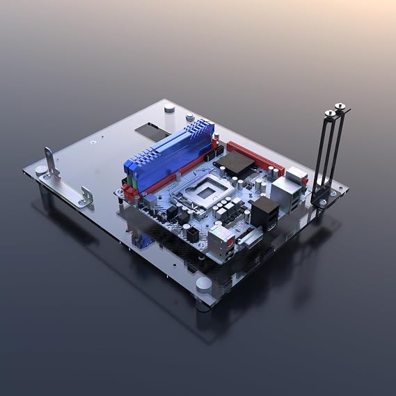 DIY Acrylic Open Frame PC Case for ITX Motherboards Gaming & Test Bench Rack for PC Builds