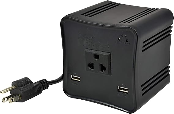 LiteFuze 500 Watt Step Up/Step Down Travel Voltage Converter, 220/110v to 110/220v converter with Type B Plug - Compatible with Hair Straightener, Camera, Laptop & More