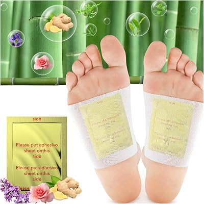 Foot Pads maguja 100Pcs Foot Pads for Foot Care Ginger Foot Patch with Natural Ingredients Bamboo Vinegar and Ginger Powder