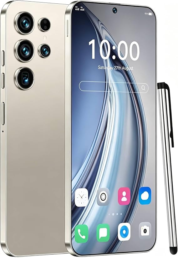 C24 Unlocked Smart Phone 128GB+4GB Unlocked Android Phones, 6.3" FHD Cell Phone, 6800mAh Battery, Android 13, 5G Dual SIM/Face ID/GPS, Works with T-Mobile, AT&T, Verizon (Light Gray)