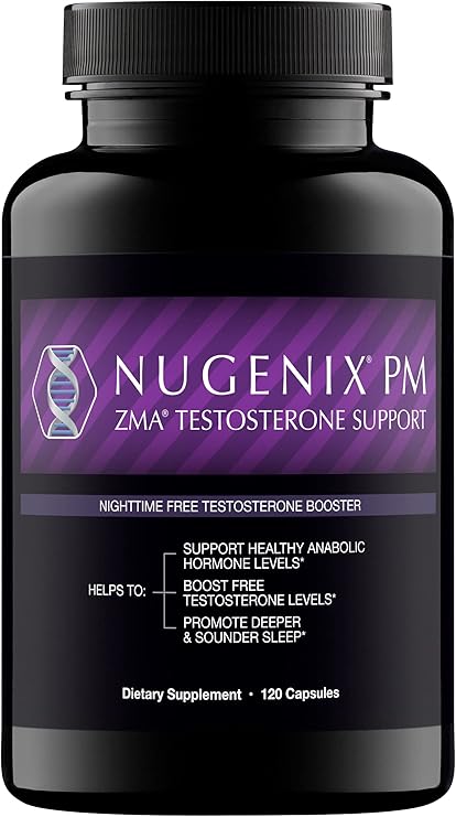 Nugenix PM ZMA - Nighttime Free Testosterone Booster and Sleep Support, 120 Count
