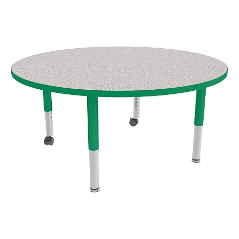 Sprogs Round Adjustable-Height Mobile Preschool Collaborative Table