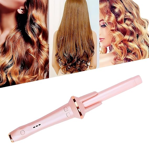 Automatic Curling Iron, Auto Rotating Hair Curler, 1.1" Auto Hair Iron Wand, Ceramic Rotating Hair Waver Wand, Automatic Hair Curler for Short Long Hair