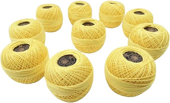Cotton Crochet Set of 10 Pcs Anchor Knitting Thread Tatting Yarn Embroidery Ball