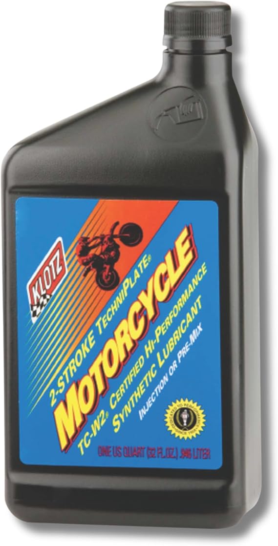 Klotz Motorcycle TechniPlate Synthetic Premix/Injector Oil for 2-Stroke TC-W2 Engines 1 Quart KL-300