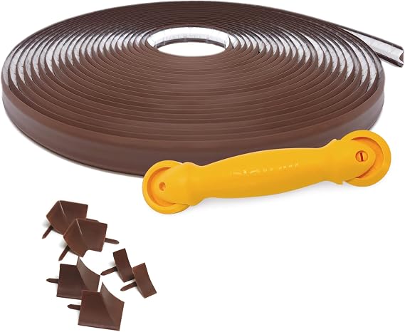 InstaTrim Flexible, Self-Adhesive Caulk Complete Kit, 3/4 x 50, Brown