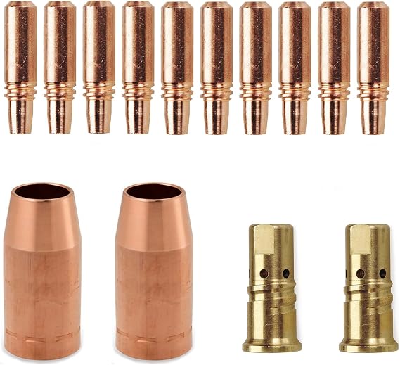 Mig Kit Replacement For 10-PK Miller Fastip & 2-PK 198855 Nozzle & 2-PK 206195 Diffuser Fits Miller Spoolmatic 15A & 30A and Miller XR Series Mig Gun (.040"/.035"(AL Wire) Kit 14-PK)