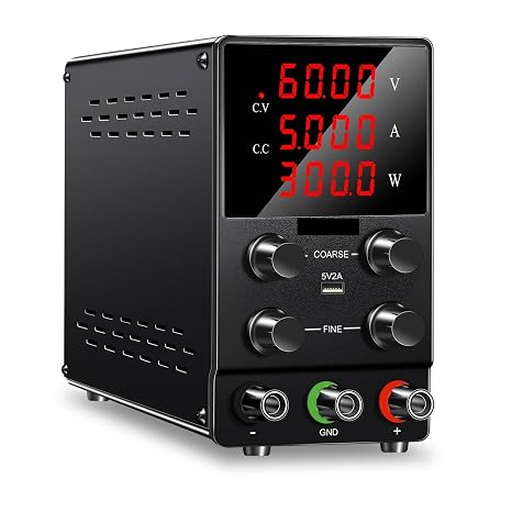 DC Power Supply Variable, 30V 10A 5A Adjustable Switching DC Regulated Bench Power Supply With 4-Digit LED Display 15V 60V 120V Electroplating DIY for Laboratories, Electronic Work, DIY, etc.(4-Digits