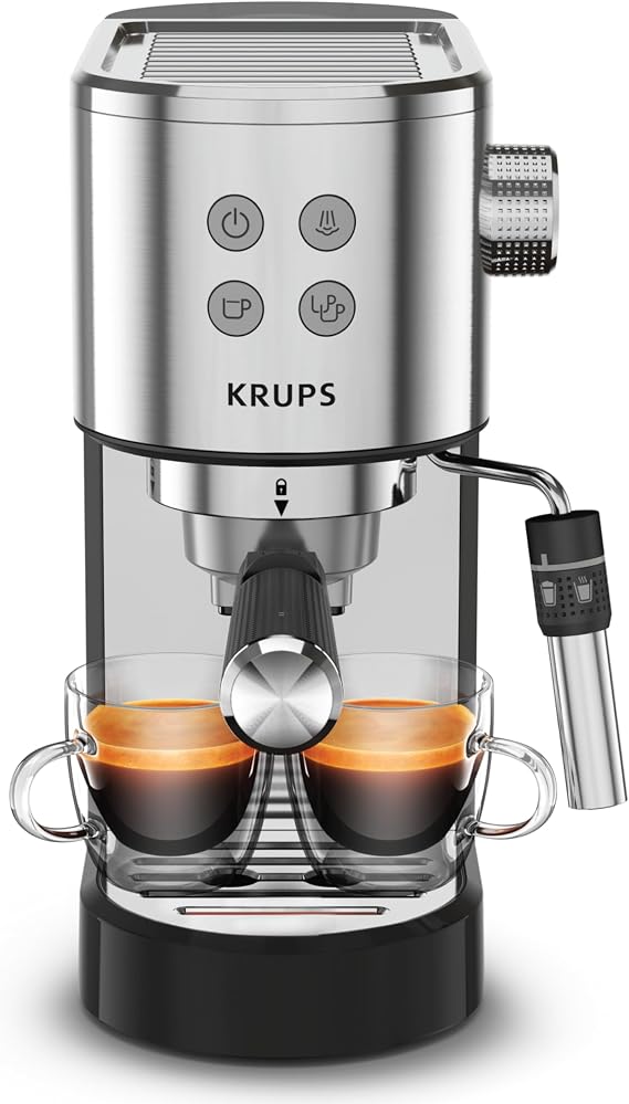 KRUPS 15-Bar Espresso Machine with Milk Frother and Cup Warmer