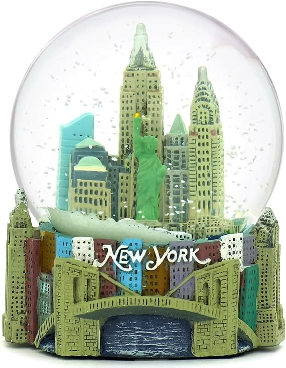 Skyline New York City Snow Globe Souvenir, 3.5 Inches Tall, 65mm