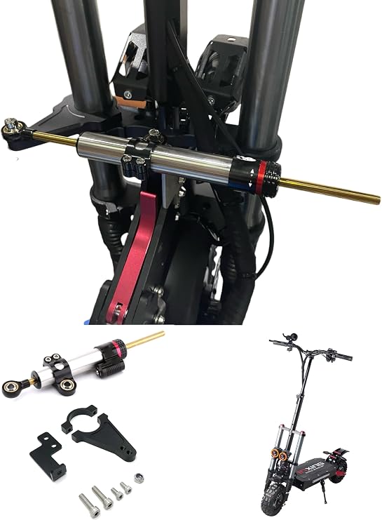 V7 Electric Scooter Shock Absorber Auxiliary Steering Bracket Steering Damper High-Speed Dual Drive Electric Scooter Steering Kit Suitable V7/Teewing X5 BOYUEDA/Yume/TIFGALOP