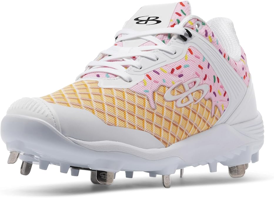 Boombah Viper Women's Metal Cleat - Ice Cream Pitching Toe - Multiple Color Options - Multiple Sizes