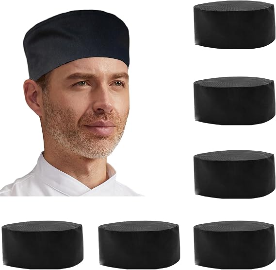 Unisex Vent Chef Hats Adjustable Kitchen Cooking Caps with Breathable Mesh Top for Chefs Cooker and Worker