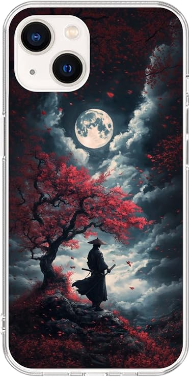 iPhone 15 Uyumlu Samuray 2 Tasarımlı Şeffaf Kılıf