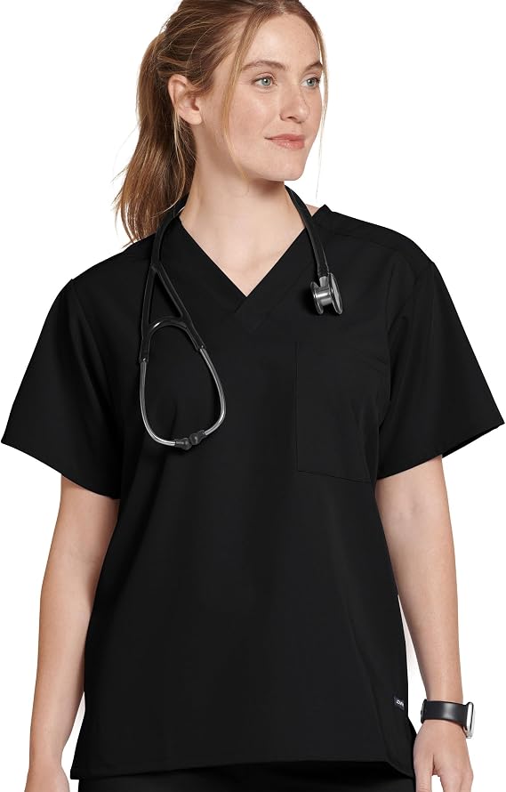 Jockey Unisex Scrubs Classic Unisex One Pocket Stretch Scrub Top
