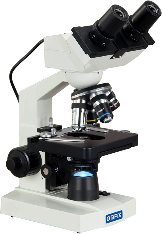 OMAX MD82EE10 400X Binocular Compound Built-in 1.3MP Digital Microscope | 40X-400X Magnification Range 1.3MP CMOS Sensor USB 2.0 Connectivity Compound Biological Microscope