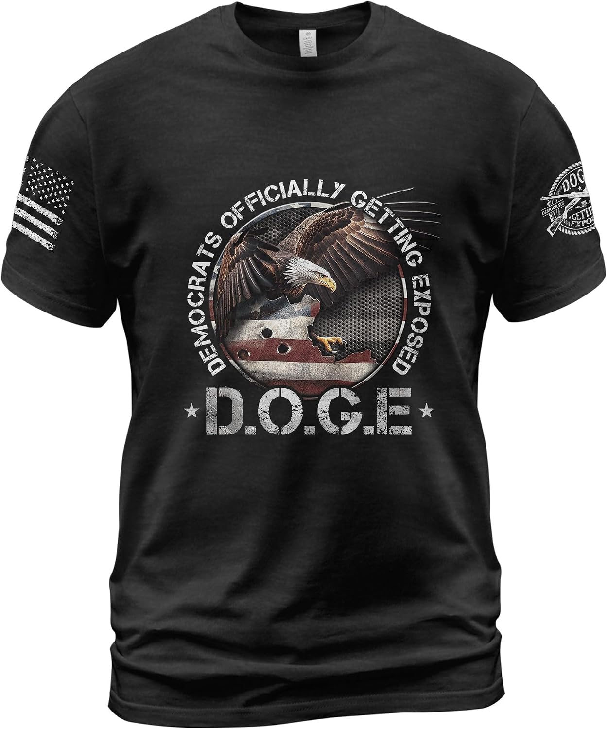 Doge Shirt with American Flag, Political Tshirts, Patriotic Shirts for Men, Doge T-Shirt 1