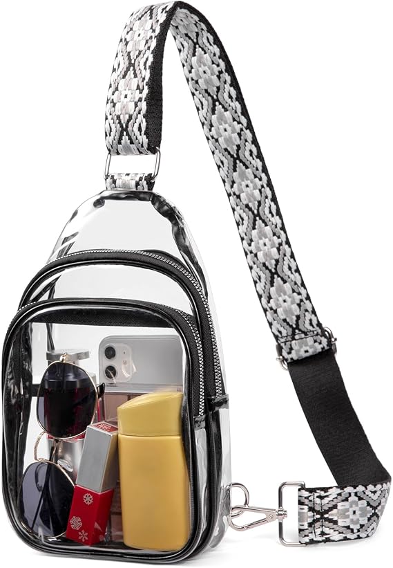 CLUCI Clear Bag for Stadium Events, Clear Crossbody Bag, Transparent Purses