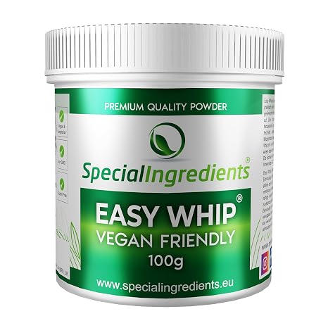 Special Ingredients Easy Whip 100g Highest Quality Vegan GMO Free - Ideal for Making Airy Mousses Meringues or Foams from Virtually Any Liquid