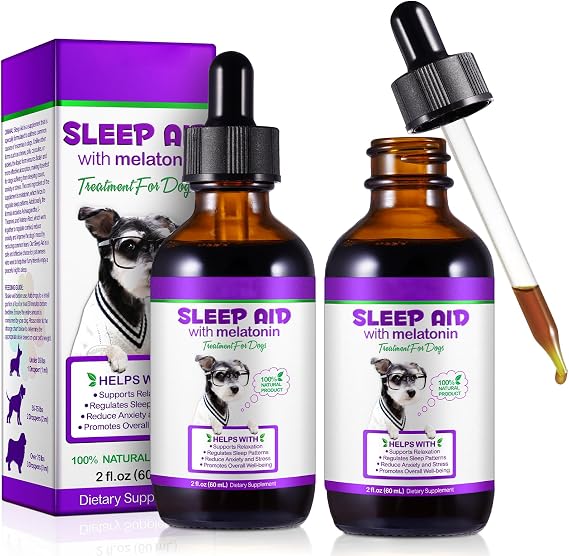 2 Pack Dog Melatonin, Melatonin for Dogs Calming, Helps to Support Restful Sleep