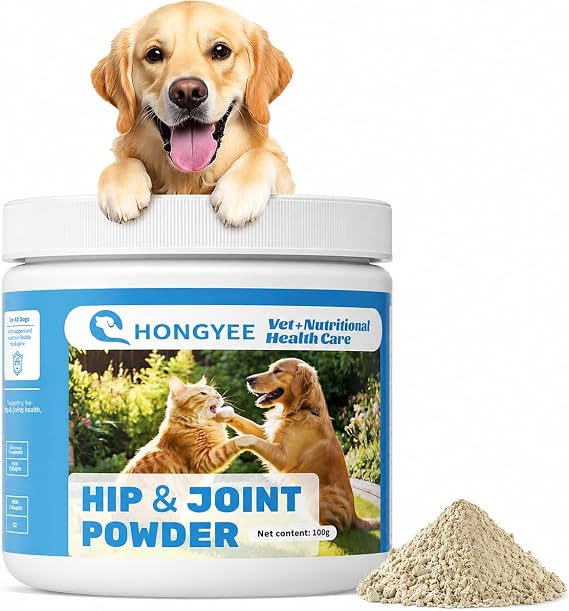 Canine Hip & Joint Supplement 100 g Promotes Cartilage and Bone Health, Enhances Joint Mobility and Flexibility, Enriched with Calcium Phosphate/Chondroitin Sulfate/Vitamins