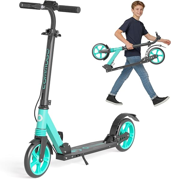 Kick Scooter for Kids 8-12, Teens & Adults, Foldable, Hand & Foot Brake