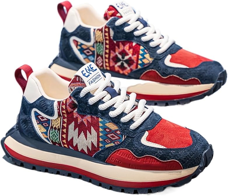 Canvas Boho Sneakers for Women Cloud Cushioning Bohemian Festival-Ready Comfort & Hand-Embroidered Artisan Accents