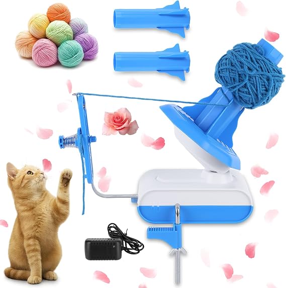 Upgrade Electric Yarn Winder,13 oz Electric Yarn Ball Winder for Crocheting,Automatic Yarn Spinner Wool Winder, Compact Yarn Cake Winder with Strong Tension Stepless Speed, Ideal Helper for Knitting