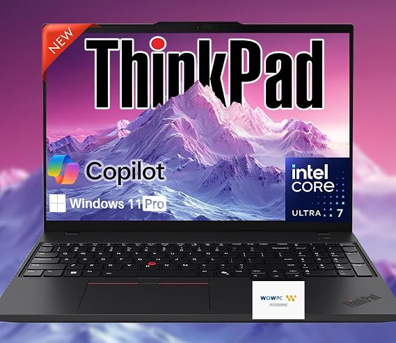 Lenovo ThinkPad T16 Gen 3 Touchscreen Business Laptop, Intel Core Ultra 7 165U AI PC, 32GB DDR5 RAM, 1TB SSD, 16" WUXGA (1920 x 1200), Win 11 Pro, Thunderbolt 4, Premium Performance Workstation