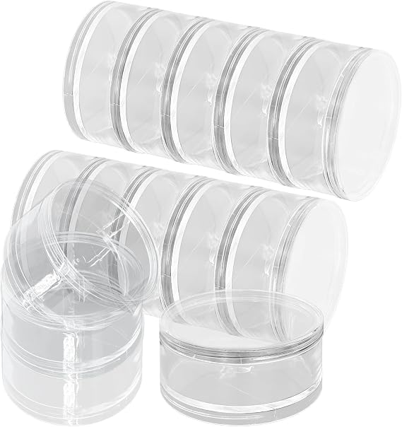 Luomorgo Stackable Clear Plastic Containers, 60ML, 5-Layer, 2 Sets