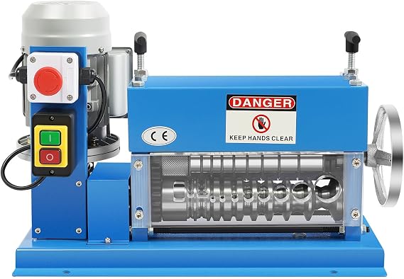 Electric Wire Stripping Machine with 11 Channels, 370w 10 Blades Automatic Wire Stripper, Cable Stripper for Home Repair Remodelling Recycling