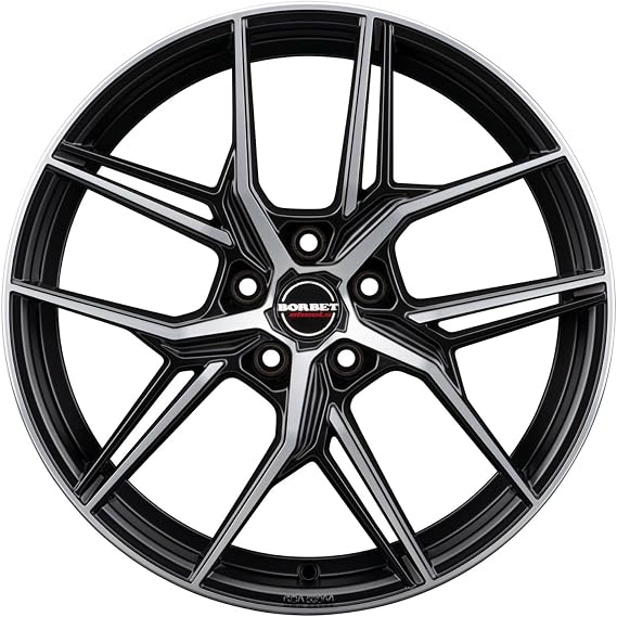 4x Borbet alloy rims QX 8.5x20 ET30 5x112 black polished matt compatible with MG (E) HS MG4 MG5 ZS EV