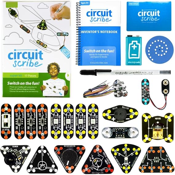 Circuit Scribe Super Kit Plus | Conductive Ink Pen STEM Electronics Kit