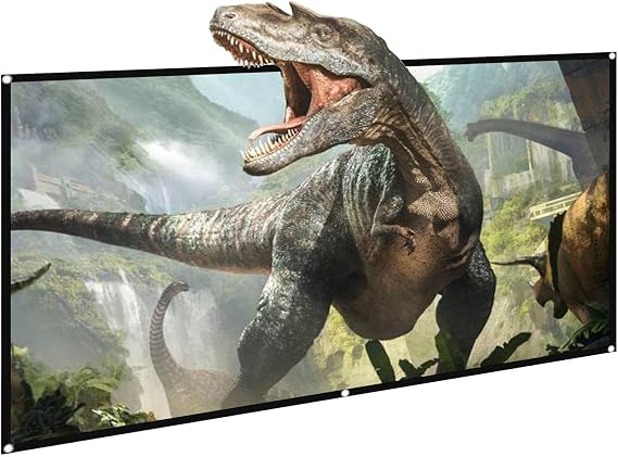 Foldable Cinema Screen-16:9 Polyester Anti-Light 4K HD Tapats with Hooks | Portable Anti-light Fabric Projection Screen for Home Theater Outdoor