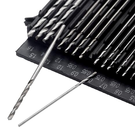 Dophee 20Pcs 0.3mm-1.6mm HSS Mini Micro Twist Precision Drill Bit Set Craft Tool + Case