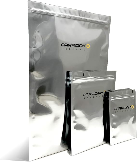 Faraday Defense 5pc Kit NEST-Z Faraday Bag EMP/Solar-Flare Prepper Ultra Thick - Military Grade Design, Superior Shielding Performance, Phones - Radios - Hard Drives - Tablets - Laptops Made in USA