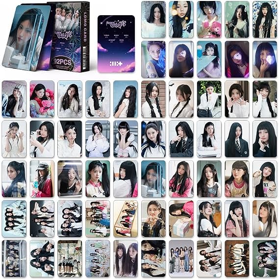92Pcs Photocards Illitcards 6 X 9 cm Kcards Wonhee,Yunah,Minju,Moka,Iroha Greeting Cards Cards with Postcards Box for Fans/Illit