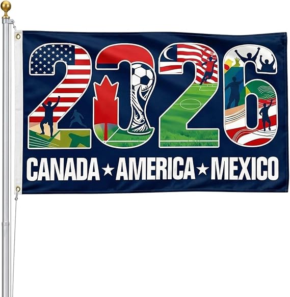 World Cup Flags 2026, 90x150cm World Cup Flags 2026 for Outdoor Terrace Decoration and Fan Gathering Events, Great Soccer Fans Gifts