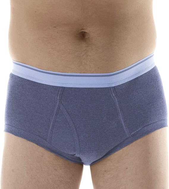 Wearever Incontinence Underwear for Men - Reusable & Washable Men's Bladder Control Briefs with Regular Absorbency - Leak Proof Underwear 150 ml (Single Pair) (Gray) (S) (Waist 30-32)