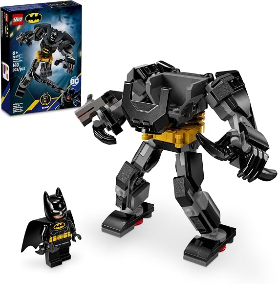 LEGO DC Batman: Batman Mech Armor Super Hero Toy, Collectible Robot Action Figure and Minifigure Included, Creative Super Hero Gift for Kids & Fans Ages 6 and Up, 76270 | Collectible Robot Action Figure, Minifigure Included, Creative Gift for Kids & Fans