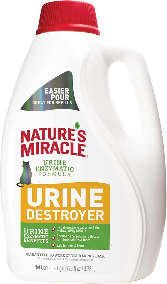 Natures Miracle Urine Destroyer 1 Gallon, Light Fresh Scent, Tough on Strong Cat Urine And The Yellow Sticky Residue