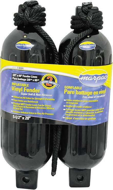 Marpac Inflatable Vinyl Fender Kit (Blue, 5-1/2" x 20")