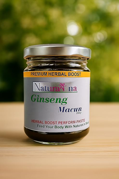 Naturen Keçiboynuzlu Kuvvet Macunu | Doğal Enerji Macunu | Bitkisel İçeriklerle Güç Takviyesi | Ginseng & Polen & Bal | 230 gr
