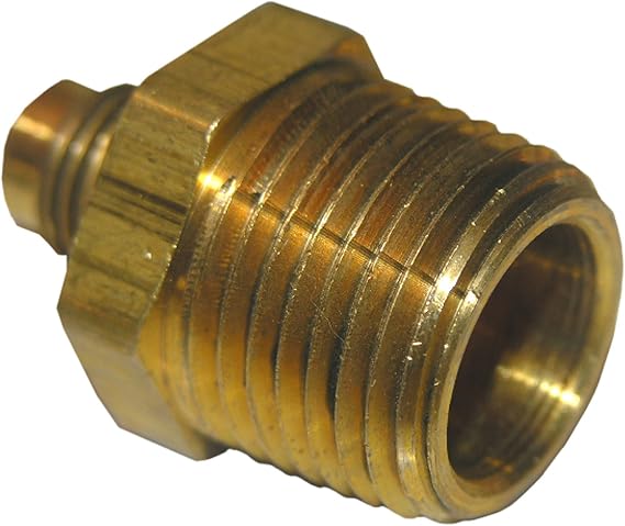 LASCO 17-4813 1/4-Inch Flare by 3/8-Inch Male Pipe Thread Brass Adapter