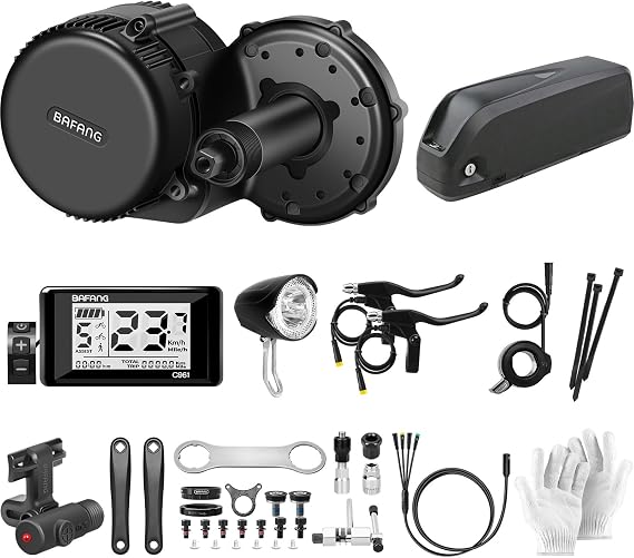 Bafang - BBS02B E-Bike Conversion Kit 750W 48V Mid-Drive Motor with Battery, C961 Display, 48V 16Ah Battery and Charger