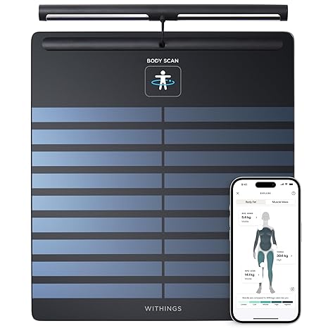 Withings Body Scan, Segmental BIA Scale, ECG, Wifi & Bluetooth, Black