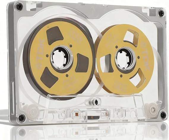 Reel to Reel Blank Audio Cassette Tape, 55 Minutes Recording Time, Metal Plated Wheels Audio Cassette Tape, Ideal for Music Recording