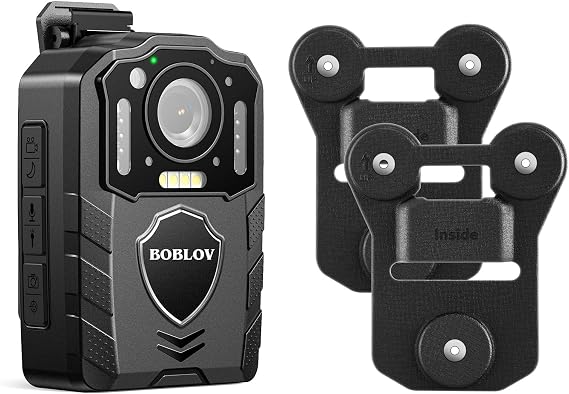 BOBLOV Bundle Deal, KJ25 Body Camera (only Camera) and A Pair of 6 Magnet Clip