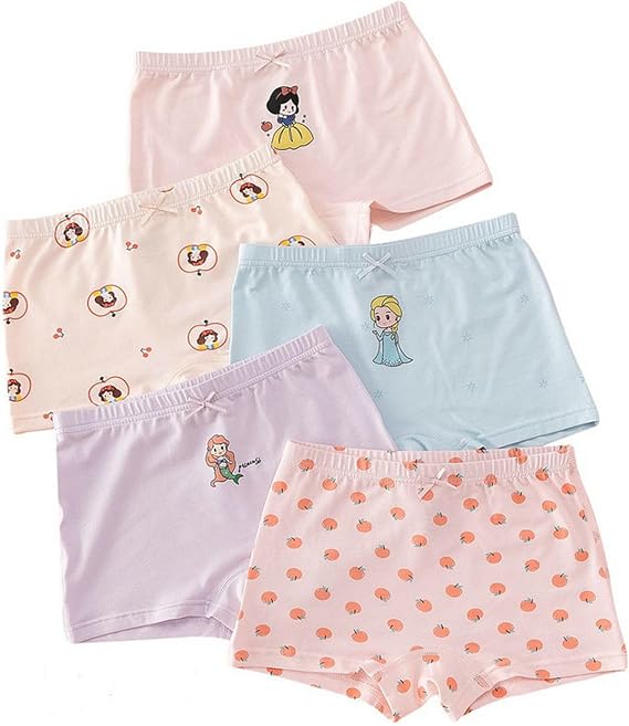 Girls' Soft Cotton Panties Little Girls' Underwear 5 Pack